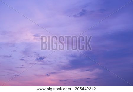 The colors of the sky and clouds after sunsetColorful of sky and cloudy in twilight