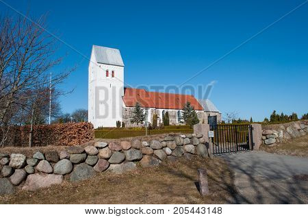 Norre Tranders church in city of Aalborg Denmark