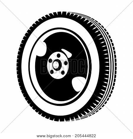 black and white illustration of the wheel