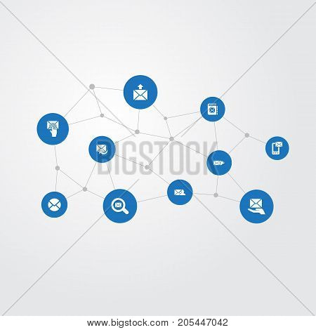 Elements Choose, Specter, Messaging And Other Synonyms Notepad, Hot And Social.  Vector Illustration Set Of Simple Mailing Icons.