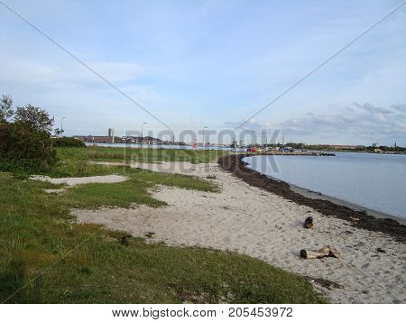 Beach Of Egholm Near Aalborg In Denmark