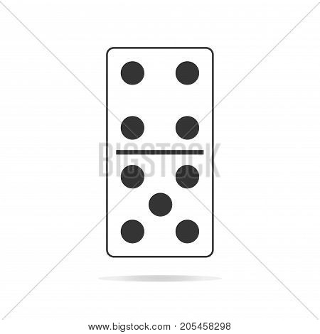 Domino Icon. Gaming Item,isolated On White Background