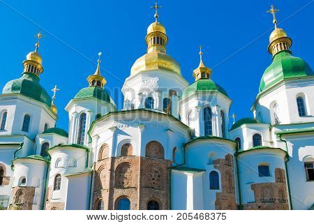 Saint Sophia Cathedral in Kiev (Ukraine) in summer