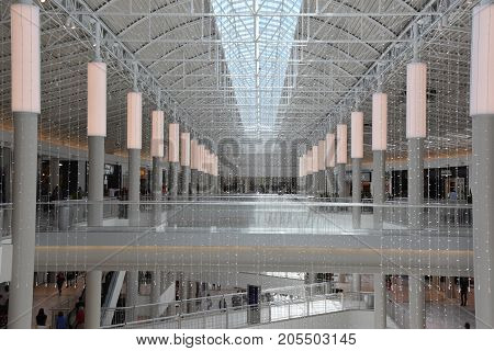 BLOOMINGTON, MINNESOTA - JUL 27: Mall of America in Bloomington, Minnesota, as seen on July 27, 2017. It is the second largest mall in terms of leaseable space and the largest mall in the United States in terms of total floor area.