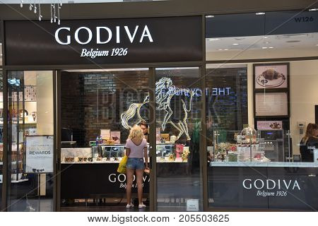 Bloomington, Minnesota - Jul 27: Godiva Store At Mall Of America In Bloomington, Minnesota, As Seen 