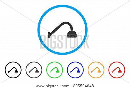 Tap Mixer rounded icon. Style is a flat tap mixer gray symbol inside light blue circle with black, gray, green, blue, red, orange versions. Vector designed for web and software interfaces.