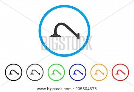 Tap Mixer rounded icon. Style is a flat tap mixer gray symbol inside light blue circle with black, gray, green, blue, red, orange versions. Vector designed for web and software interfaces.