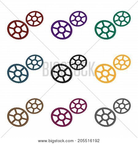 Rotelle pasta icon in black style isolated on white background. Types of pasta symbol vector illustration.