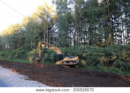 Russia, September 22, 2017: Repair Of The Road In The Republic Of Mari El
