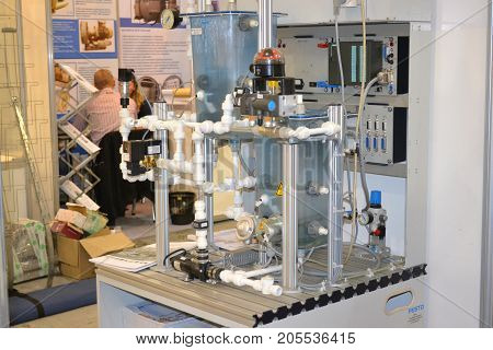Kiev, Ukraine International Industrial Exhibition - November 25, 2016: - industrial machinery, Industrial equipment, industry facilities and machine tools, machinery lathes