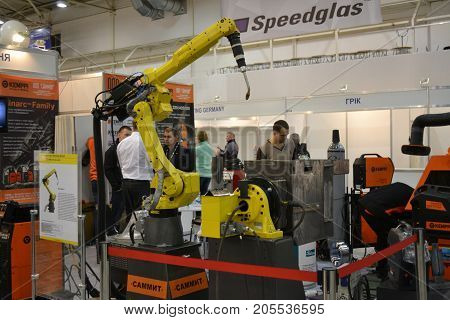 Kiev, Ukraine International Industrial Exhibition - November 25, 2016: - industrial machinery, Industrial equipment, industry facilities and machine tools, machinery lathes