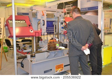 Kiev, Ukraine International Industrial Exhibition - November 25, 2016: - industrial machinery, Industrial equipment, industry facilities and machine tools, machinery lathes