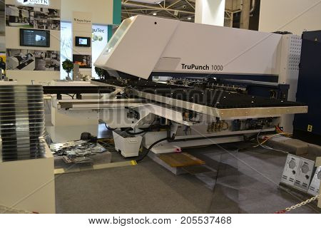 Kiev, Ukraine International Industrial Exhibition - November 25, 2016: - industrial machinery, Industrial equipment, industry facilities and machine tools, machinery lathes