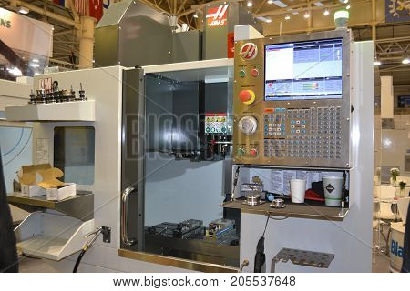Kiev, Ukraine International Industrial Exhibition - November 25, 2016: - industrial machinery, Industrial equipment, industry facilities and machine tools, machinery lathes