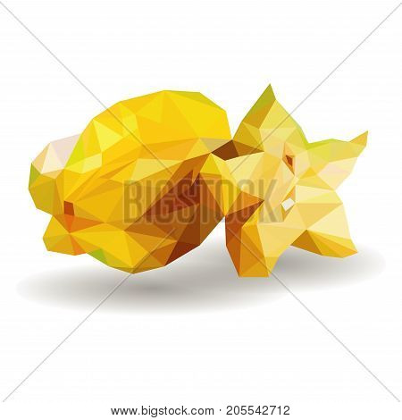 Star fruit ( Carambola ). Cartoon vector icon isolated o white background. Series of food and drink and ingredients for cooking.