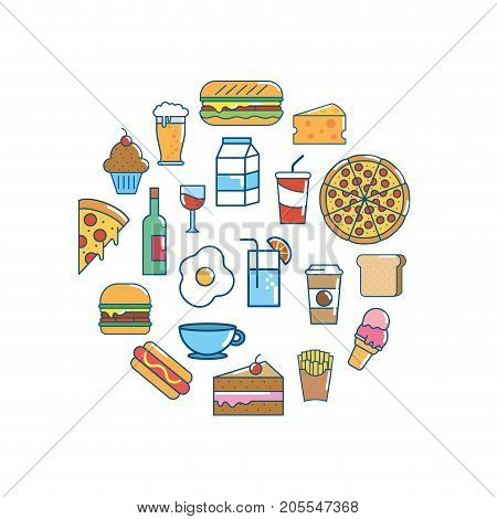tasty food nutrition backgrou design vector illustration