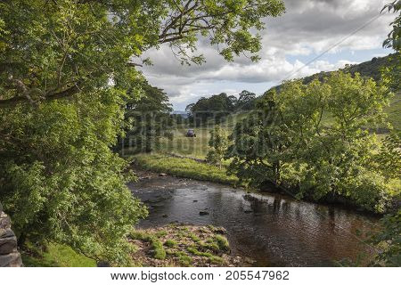 River Wharfe Wharfedale Yorkshire Dales National Park England.
