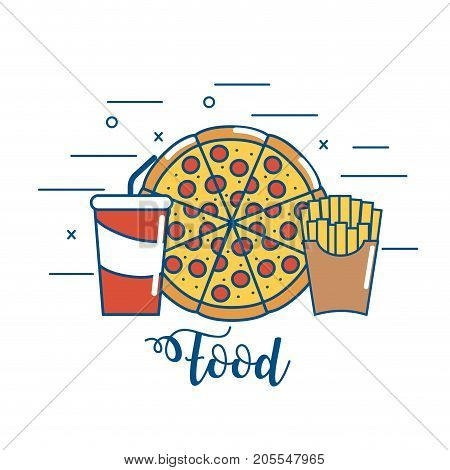 tasty fastfood nutrition and unheallthy food vector illustration
