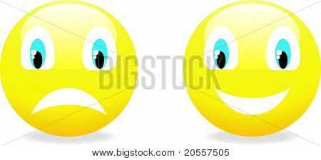 Emoticon smiley jaune Vector