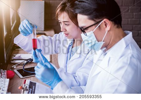 scientist working in science and chemical for health