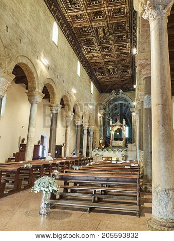 Basilica Cathedral Of San Cataldo In Taranto. Apulia, Italy.