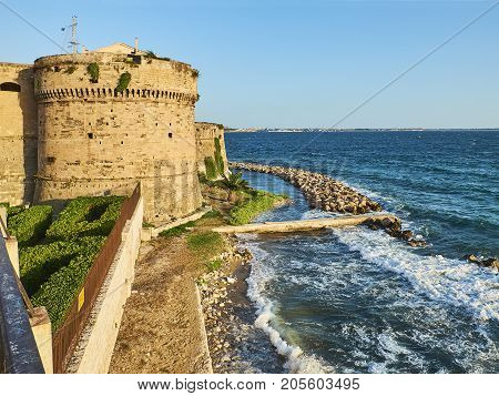 Castello Aragonese Castle Of Taranto. Apulia, Italy.