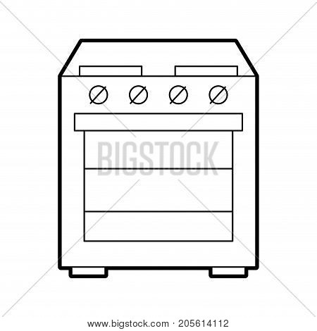 applicance oven kitchen electric machine image vector illustration
