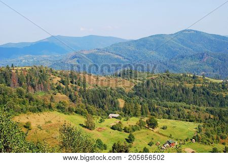 Mountain Landscape In Carpathian