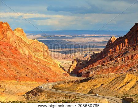 The route 70 - Spotted Wolf Canyon. Utah