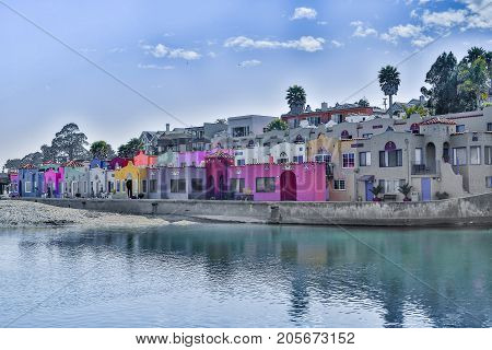 Capitola Village Reflections. Capitola, Santa Cruz County, California, USA.