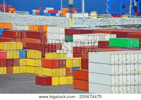Cargo Container In Port