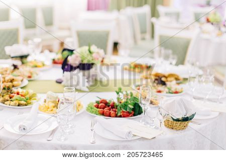 Decorated Banquet Table Setting