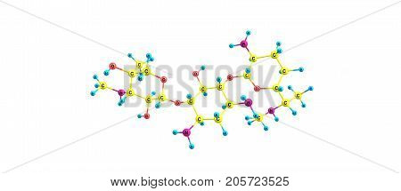 Gentamicin Molecular Structure Isolated On White