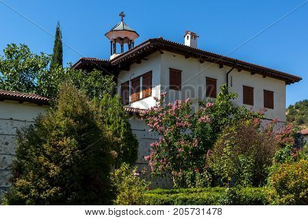 Outside view of  Rozhen Monastery of the Nativity of the Mother of God, Blagoevgrad region, Bulgaria