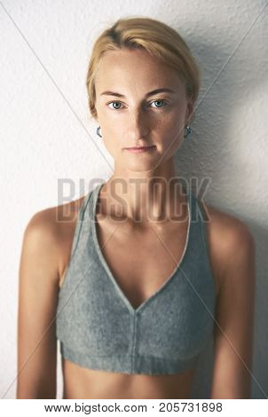 Young beautiful non make-up woman. Natural beauty.