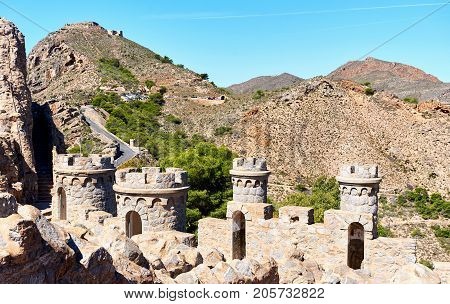 Castillitos Battery fortifications of Cartagena province of Murcia. Spain
