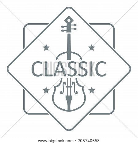 Violin logo. Simple illustration of violin vector logo for web