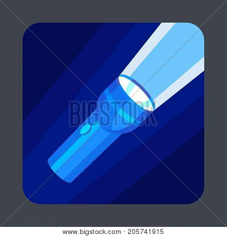 Flashlight concept background. Cartoon illustration of flashlight vector concept background for web design