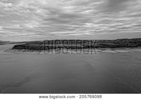 The River Ebro On Its Way Through Caspe, Aragon