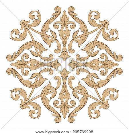 Baroque vector of vintage element for design. Decorative design element filigree calligraphy vector. You can use for wedding decoration of greeting card and laser cutting.