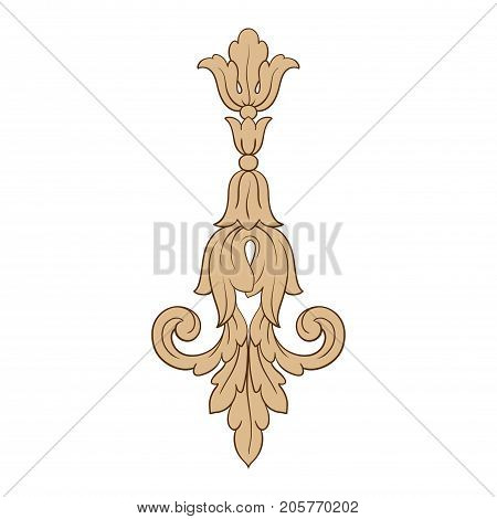 Baroque vector of vintage element for design. Decorative design element filigree calligraphy vector. You can use for wedding decoration of greeting card and laser cutting.