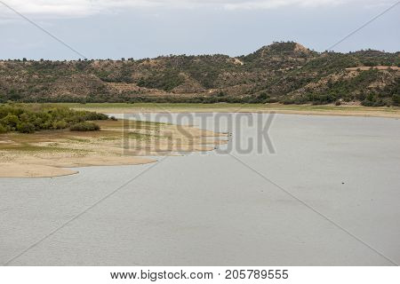 The River Ebro On Its Way Through Caspe, Aragon
