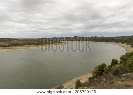 The River Ebro On Its Way Through Caspe, Aragon