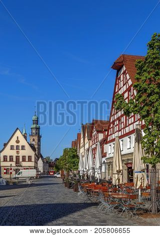 Market square in Lauf an der Pegnitz Bavaria Germany