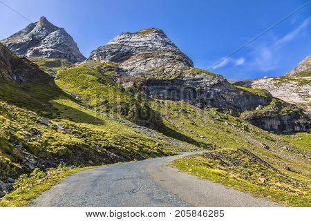 Image of the road to the glacial Circus of Troumouse one of the largest from the Europe.