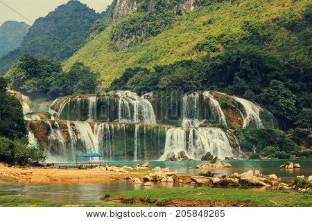 Ban Gioc - Detian waterfall in  Vietnam