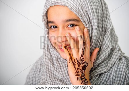 Beautiful floral henna