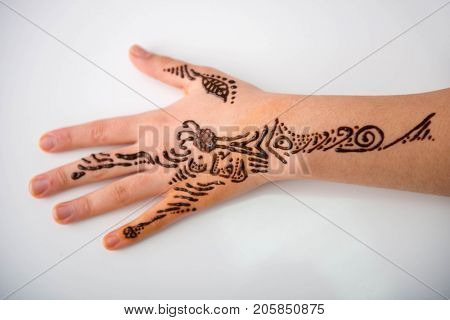 Beautiful floral henna