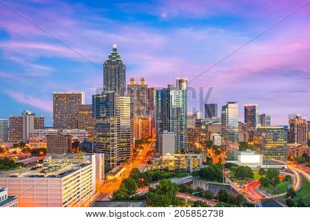 Atlanta, Georgia, USA downtown city skyline.