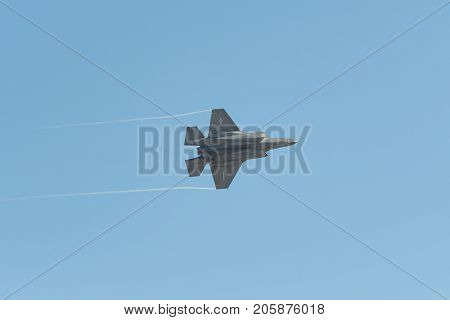 Lockheed Martin F-35B Lightning Us Marine Corps Performing At The Miramar Air Show